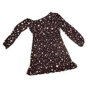 Lovers + Friends Dexter Polka Dot Mini Dress Size Medium Smocked Feminine‎ Party